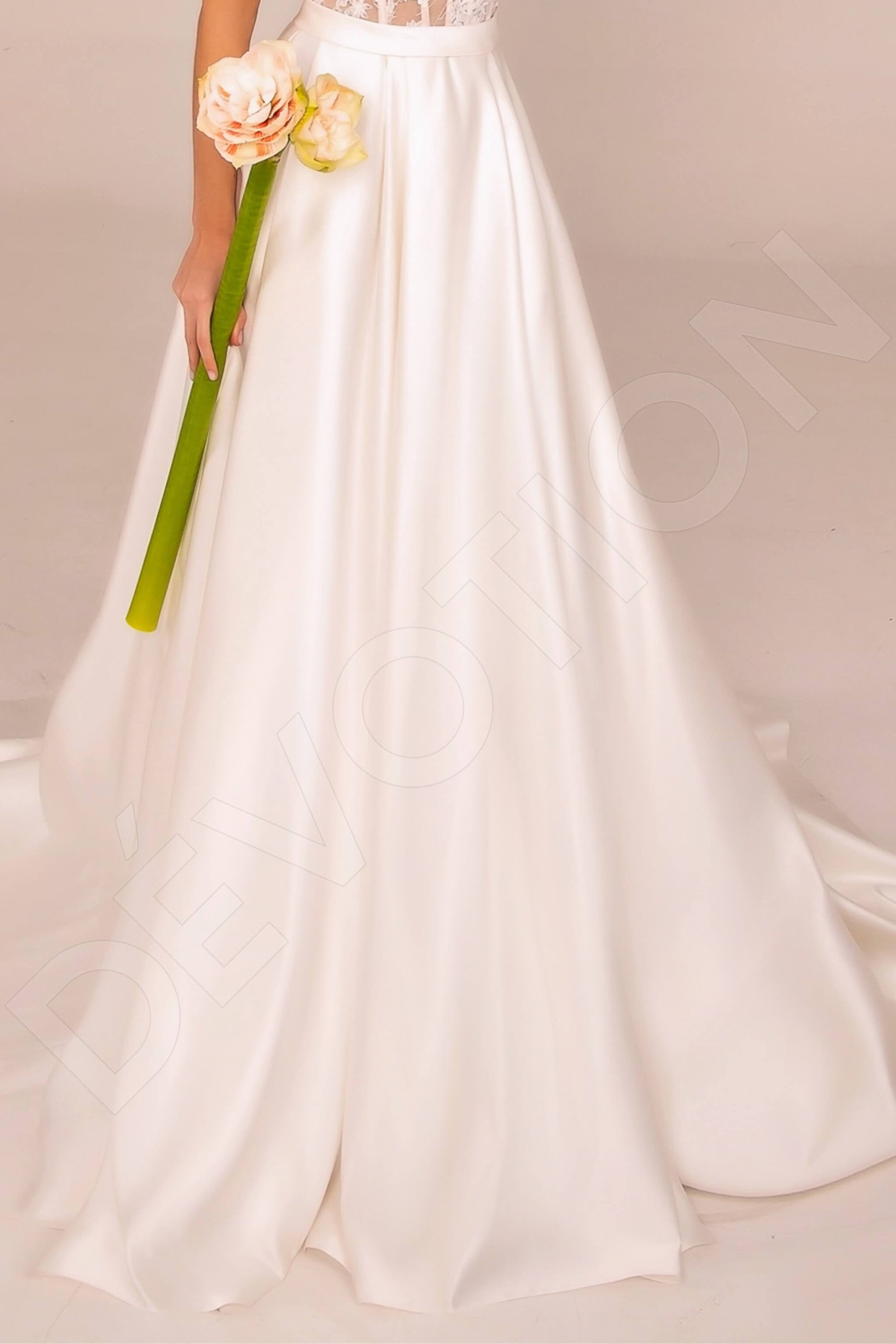 Carsyn A-line Jewel Ivory Wedding dress