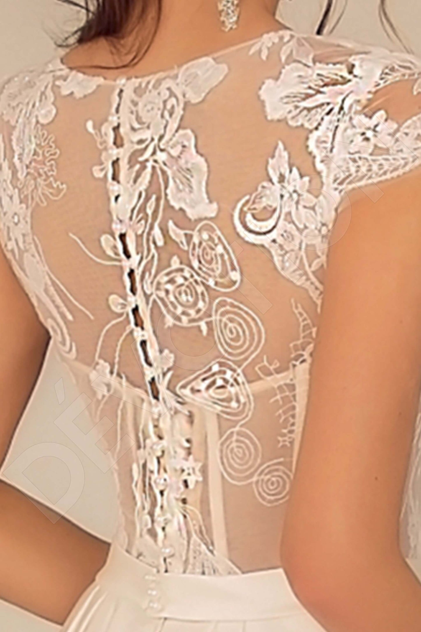 Carsyn Full back A-line Short/ Cap sleeve Wedding Dress 7