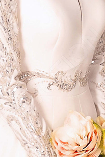 Danicia Open back A-line Long sleeve Wedding Dress 6