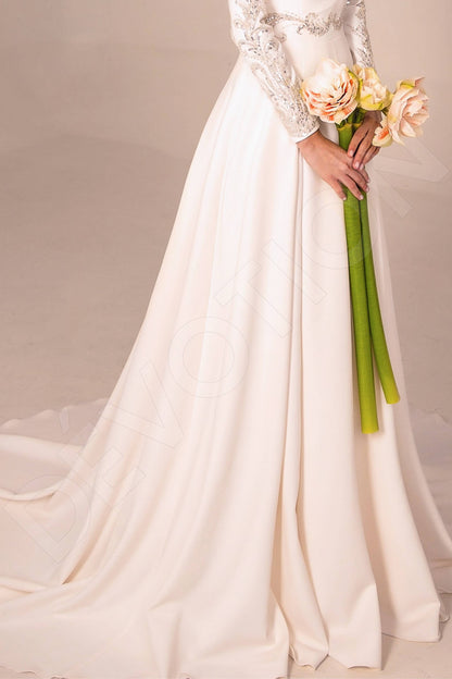 Danicia Open back A-line Long sleeve Wedding Dress 7
