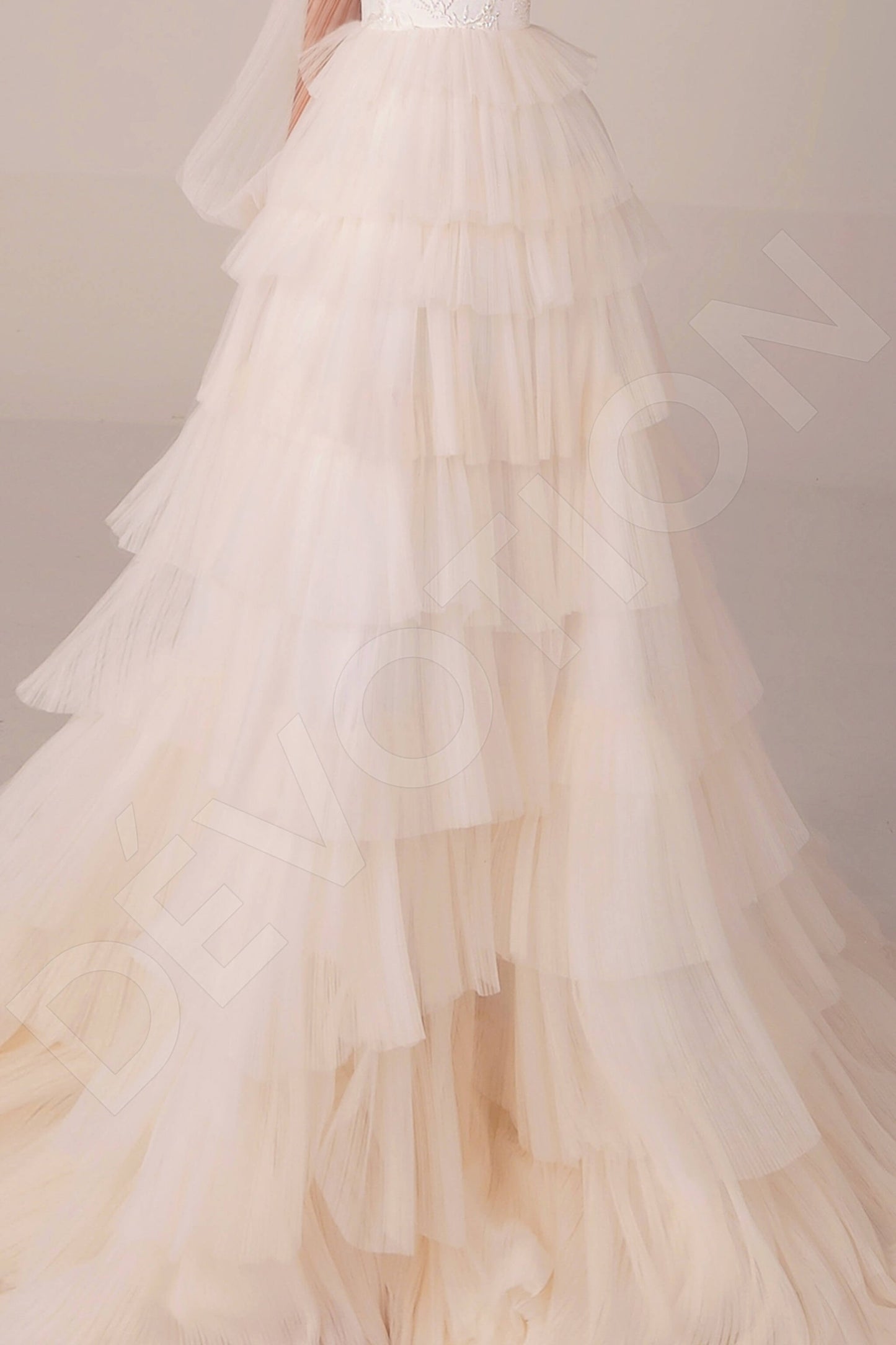 Kayla Illusion back A-line Long sleeve Wedding Dress 6