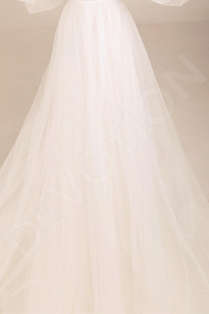 Luz Full back A-line Short/ Cap sleeve Wedding Dress 7