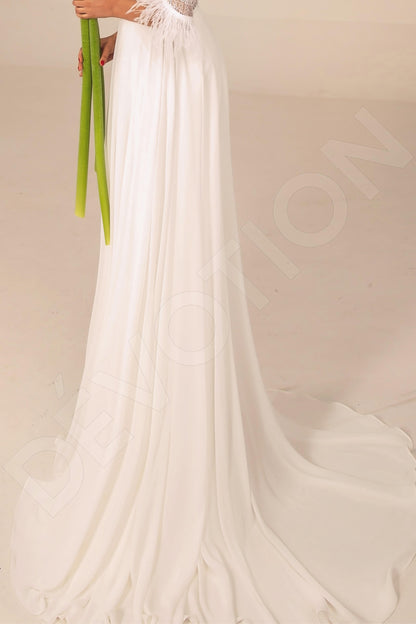 Mariyah Full back A-line 3/4 sleeve Wedding Dress 7