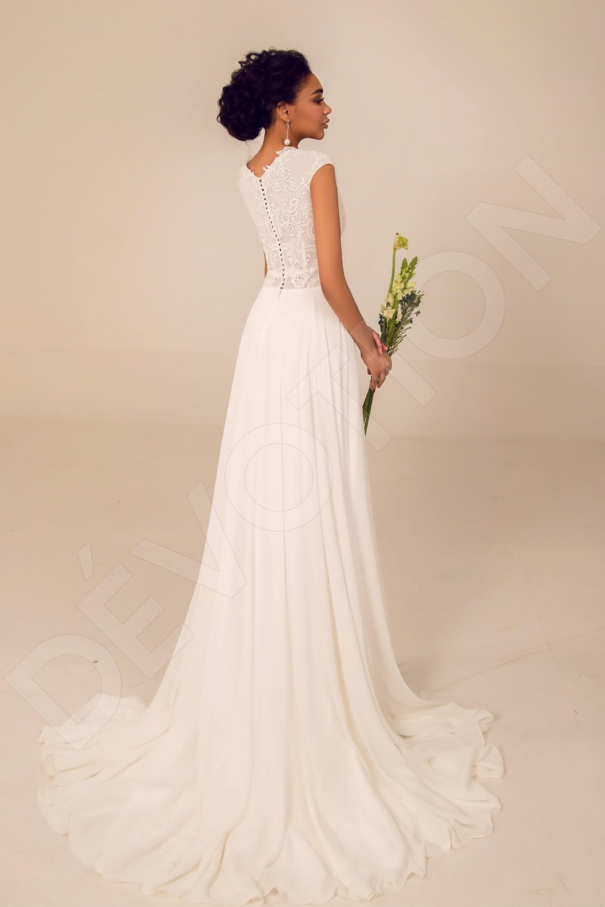 Mireya A-line V-neck White Wedding dress
