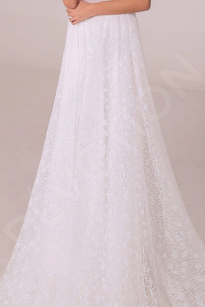 Rosalina Full back A-line Short/ Cap sleeve Wedding Dress 7