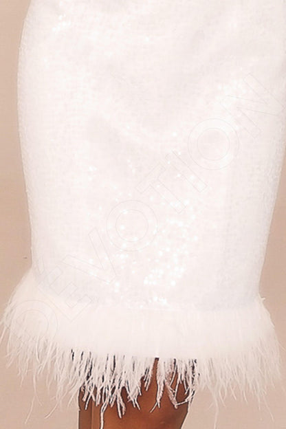 Rylinn Full back Sheath/Column Short/ Cap sleeve Wedding Dress 4