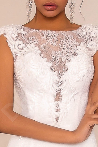 Rylinn Full back Sheath/Column Short/ Cap sleeve Wedding Dress 2