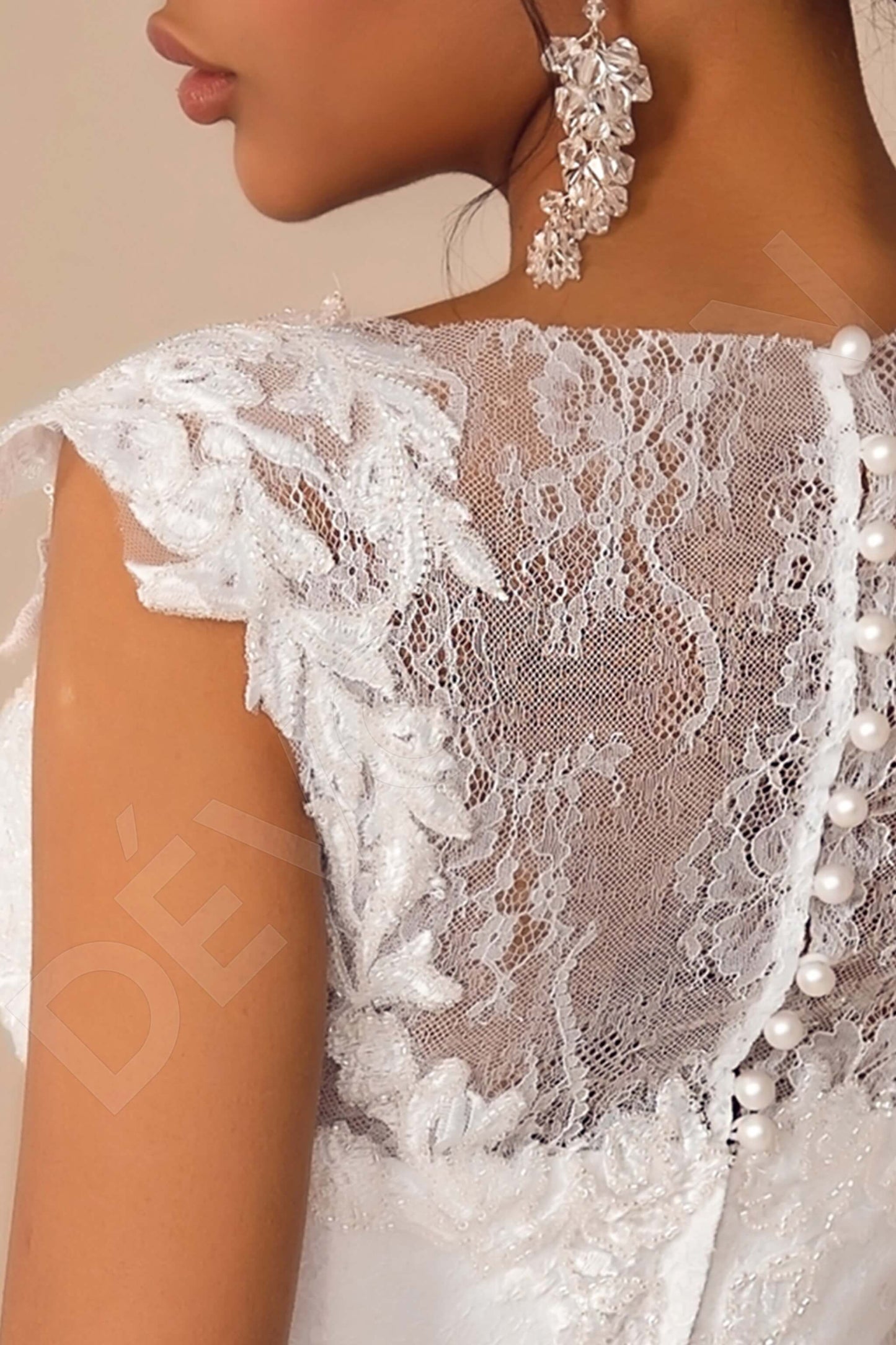 Rylinn Full back Sheath/Column Short/ Cap sleeve Wedding Dress 7