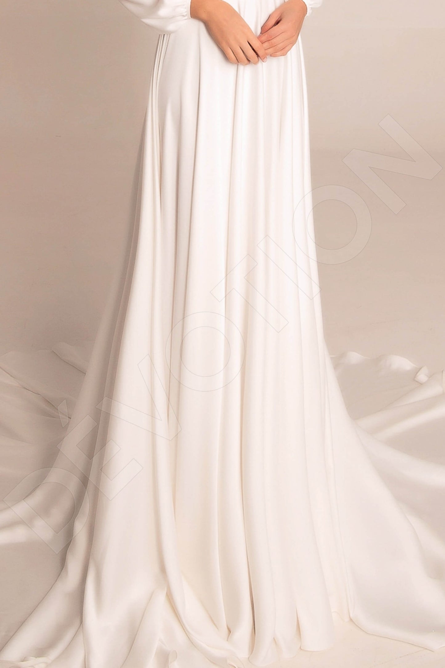 Winnie Full back A-line Long sleeve Wedding Dress 4