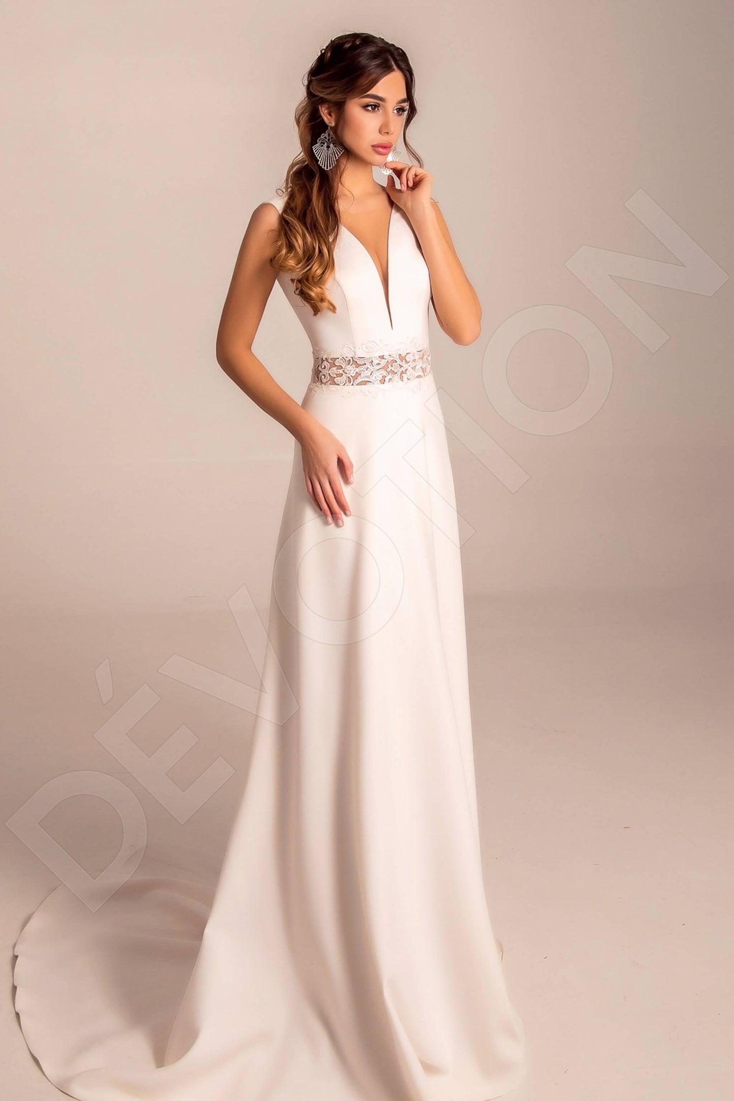 Zayla A-line Sleeveless Wedding Dress Front
