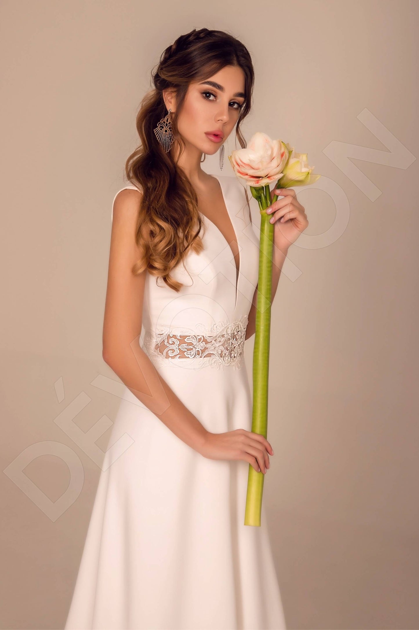 Zayla A-line Sleeveless Wedding Dress Back