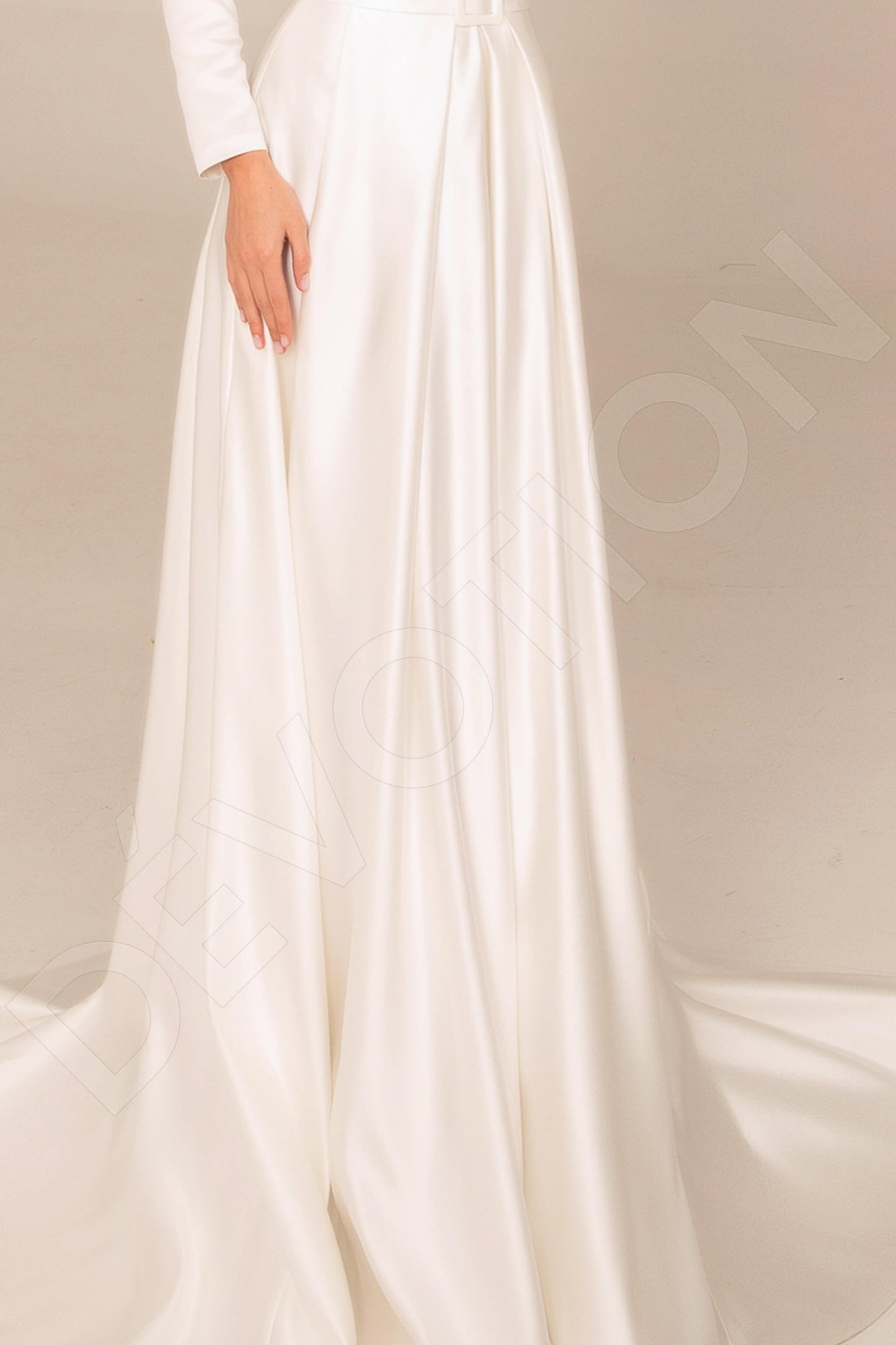 Zoyana Open back A-line Long sleeve Wedding Dress 4
