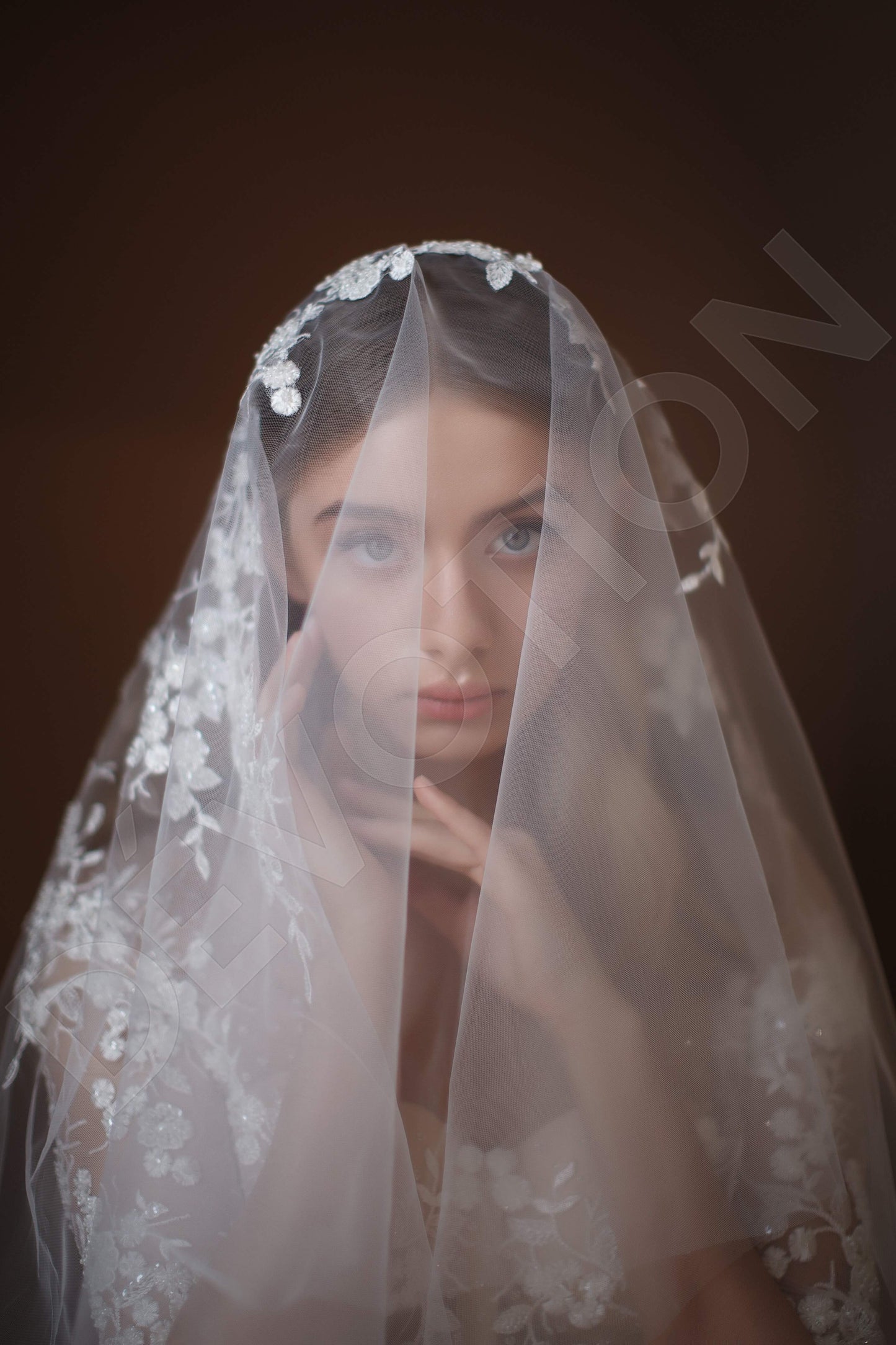 Alpina Full back Princess/Ball Gown 3/4 sleeve Wedding Dress 3