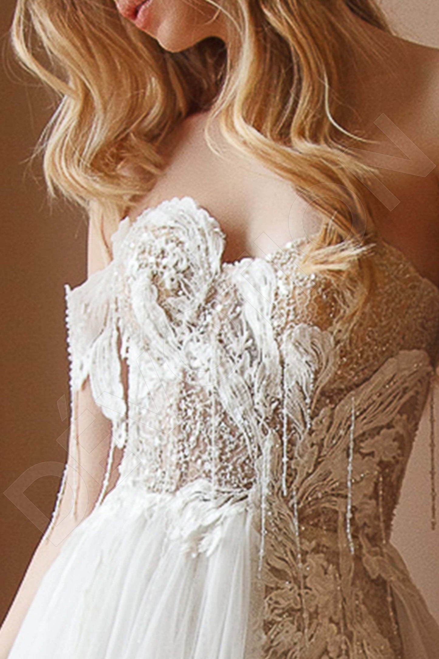 Davia Open back A-line Sleeveless Wedding Dress 7