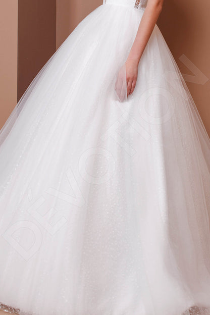 Envilla Open back Princess/Ball Gown Short/ Cap sleeve Wedding Dress 7