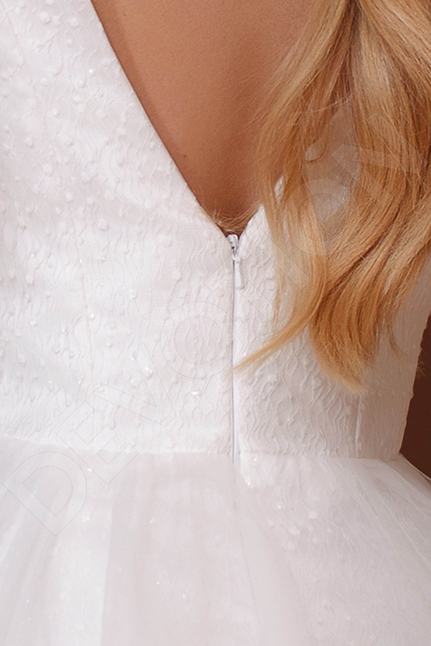 Envilla Open back Princess/Ball Gown Short/ Cap sleeve Wedding Dress 4