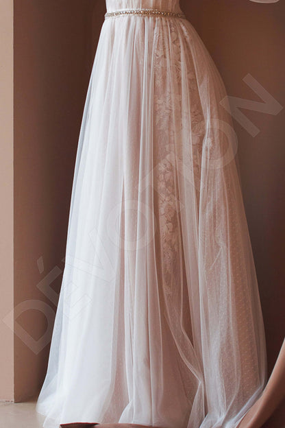 Lidina Full back A-line Long sleeve Wedding Dress 3