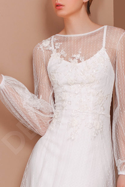 Mariania Full back A-line Long sleeve Wedding Dress 5