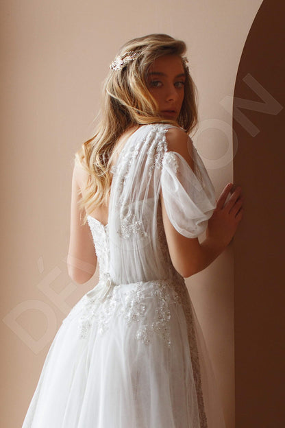 Pia Full back A-line Straps Wedding Dress 5