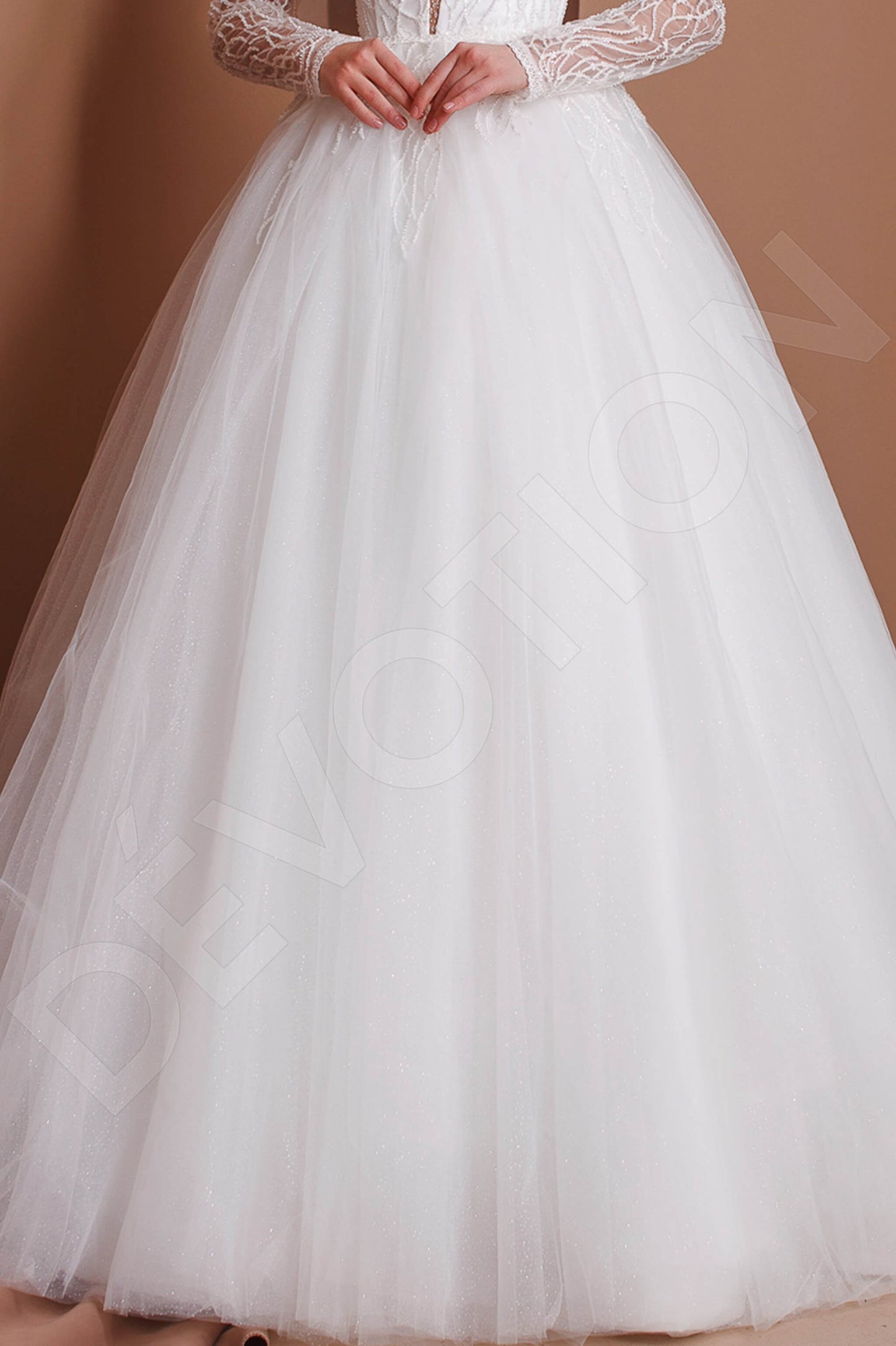 Wendie Open back Princess/Ball Gown Long sleeve Wedding Dress 6