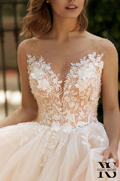 Cali Open back A-line Sleeveless Wedding Dress 3