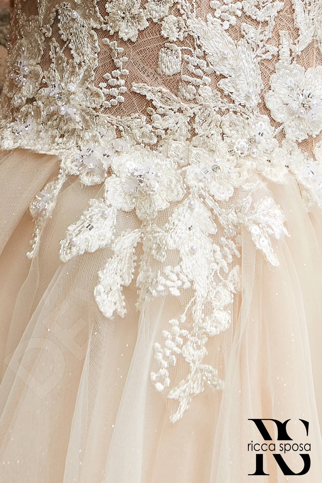 Clarina Open back A-line Sleeveless Wedding Dress 7