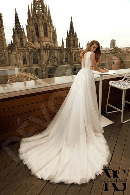 Diya Full back A-line Sleeveless Wedding Dress Back