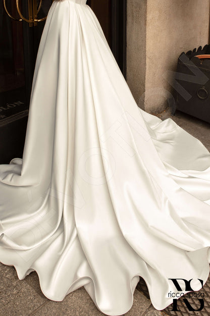 Isha Open back A-line Strapless Wedding Dress 7