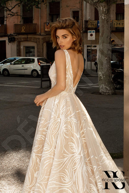 Janina Open back A-line Sleeveless Wedding Dress 4