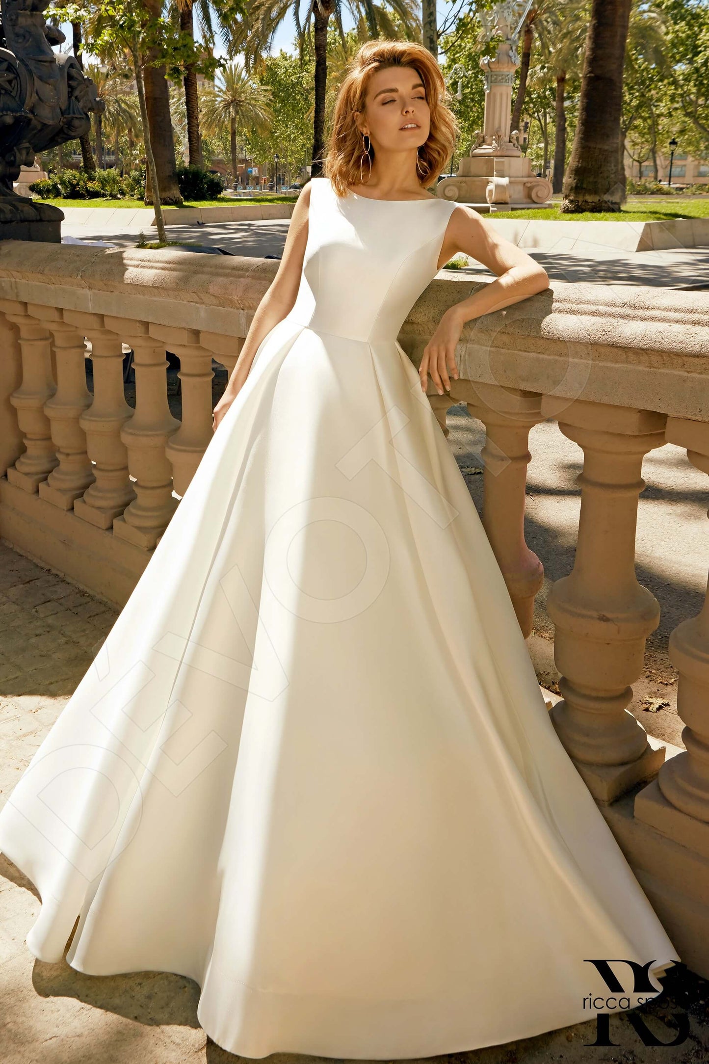 Jazmin Open back A-line Sleeveless Wedding Dress Front