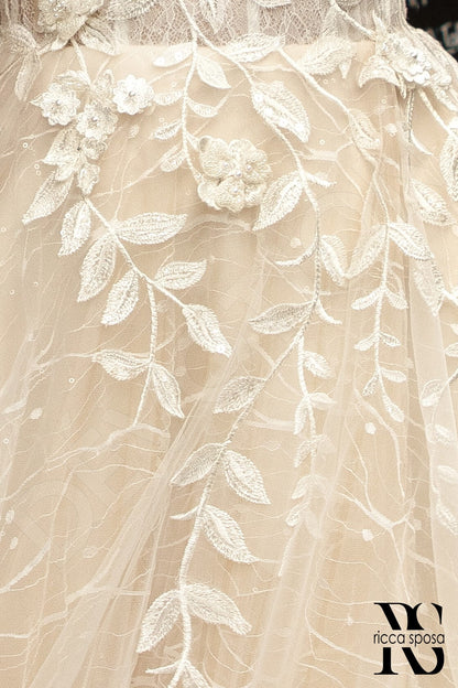 Marsellina Open back A-line Sleeveless Wedding Dress 6