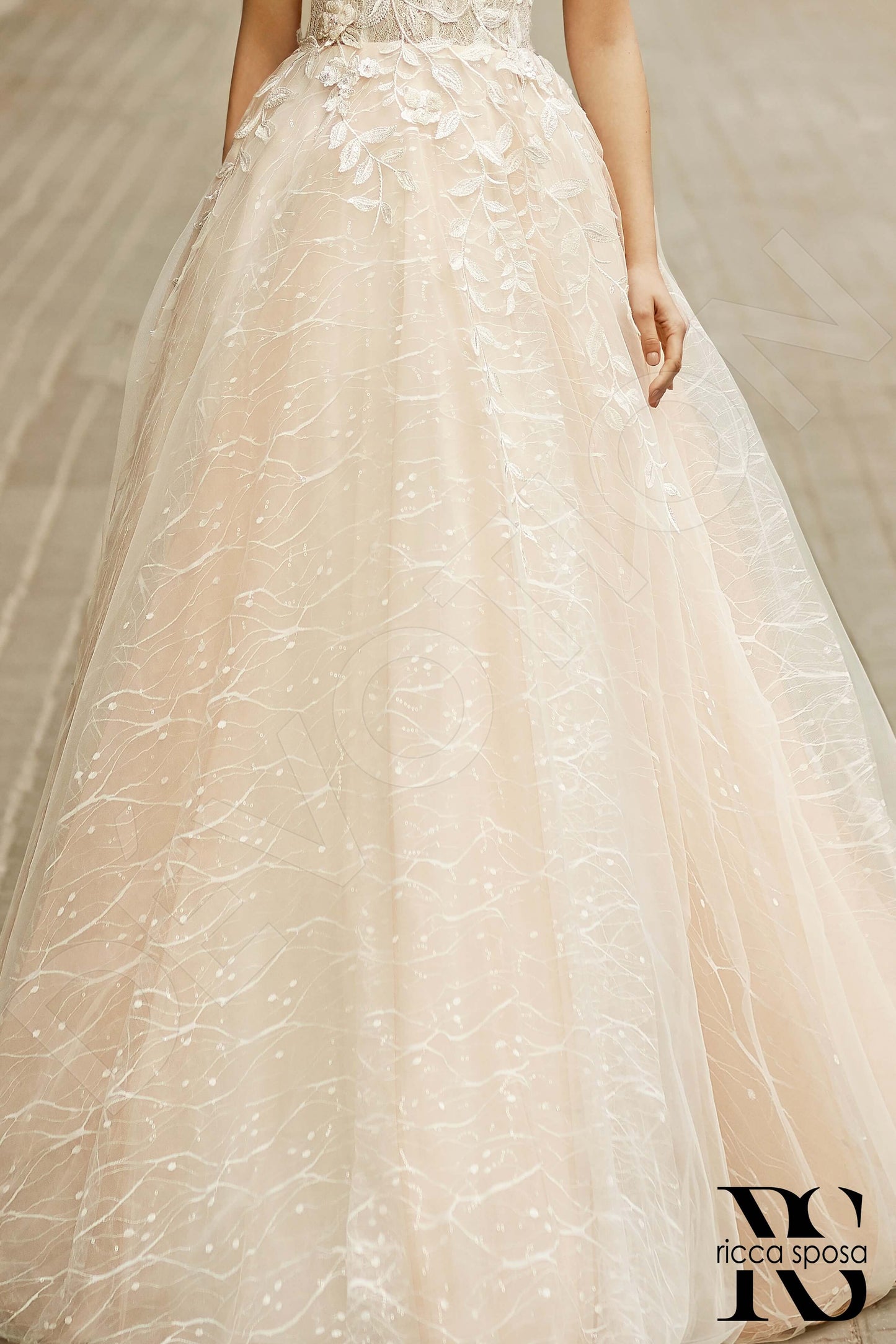 Marsellina Open back A-line Sleeveless Wedding Dress 7