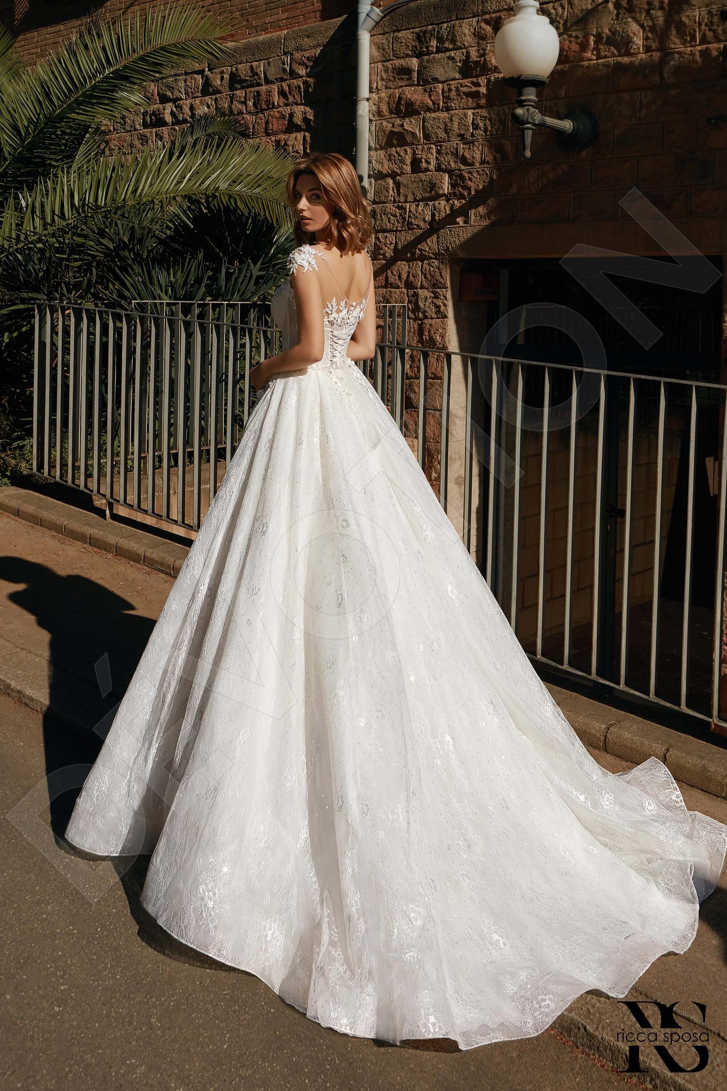 Martina Open back Princess/Ball Gown Sleeveless Wedding Dress Back