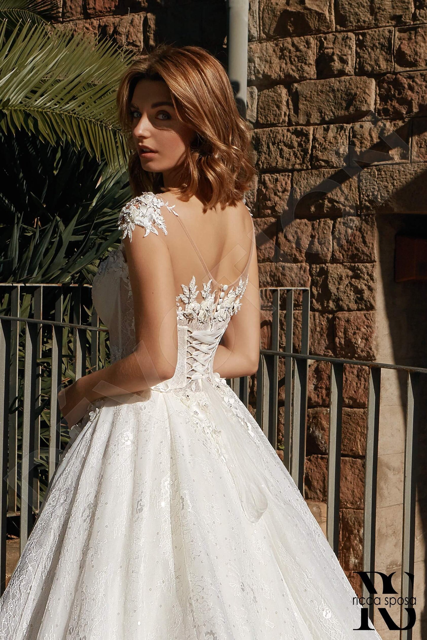 Martina Open back Princess/Ball Gown Sleeveless Wedding Dress 5