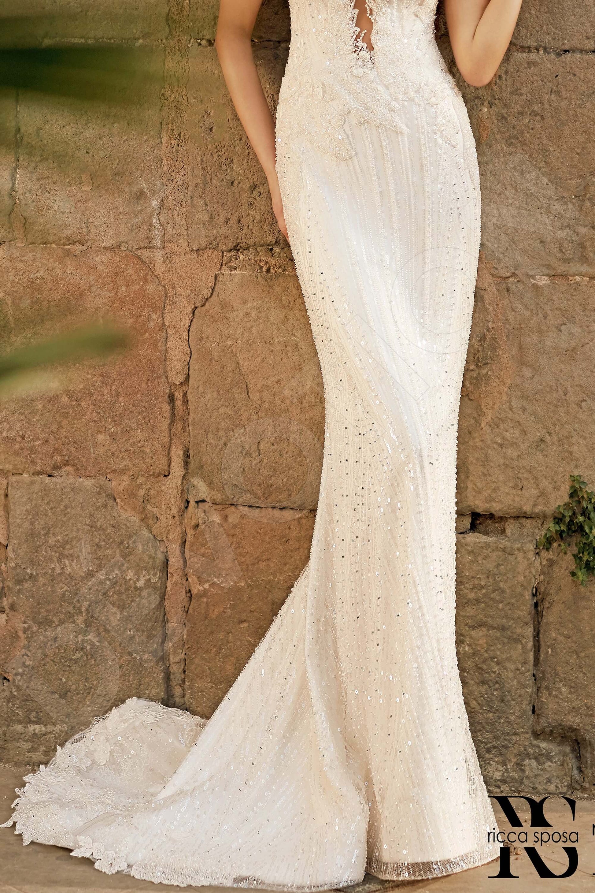 Rosia Sheath/Column Illusion Ivory Wedding dress