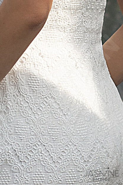 Rebeca Full back A-line Long sleeve Wedding Dress 7