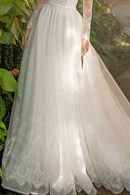 Ara Open back A-line Long sleeve Wedding Dress 7
