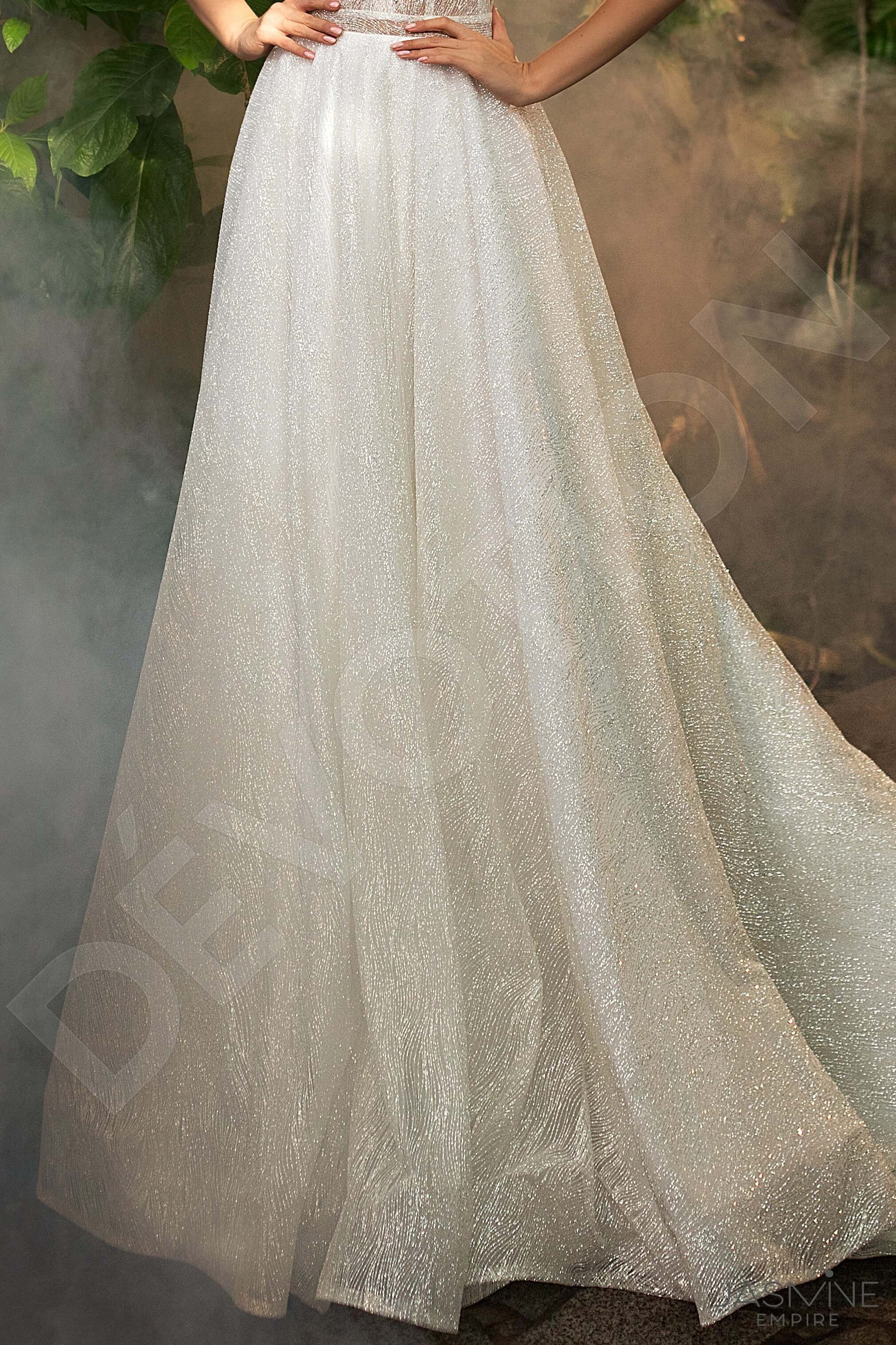 Eliza A-line V-neck Ivory Wedding dress