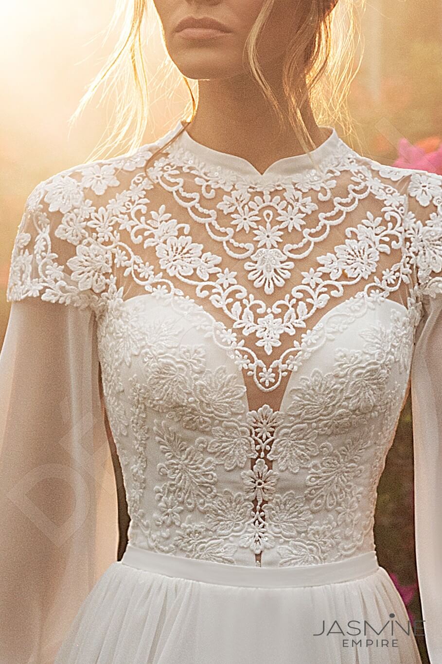 Melanie Full back A-line Long sleeve Wedding Dress 5
