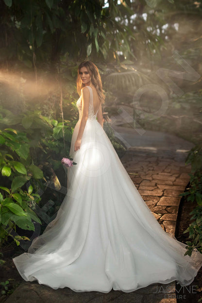 Rozalina Open back A-line Straps Wedding Dress Back