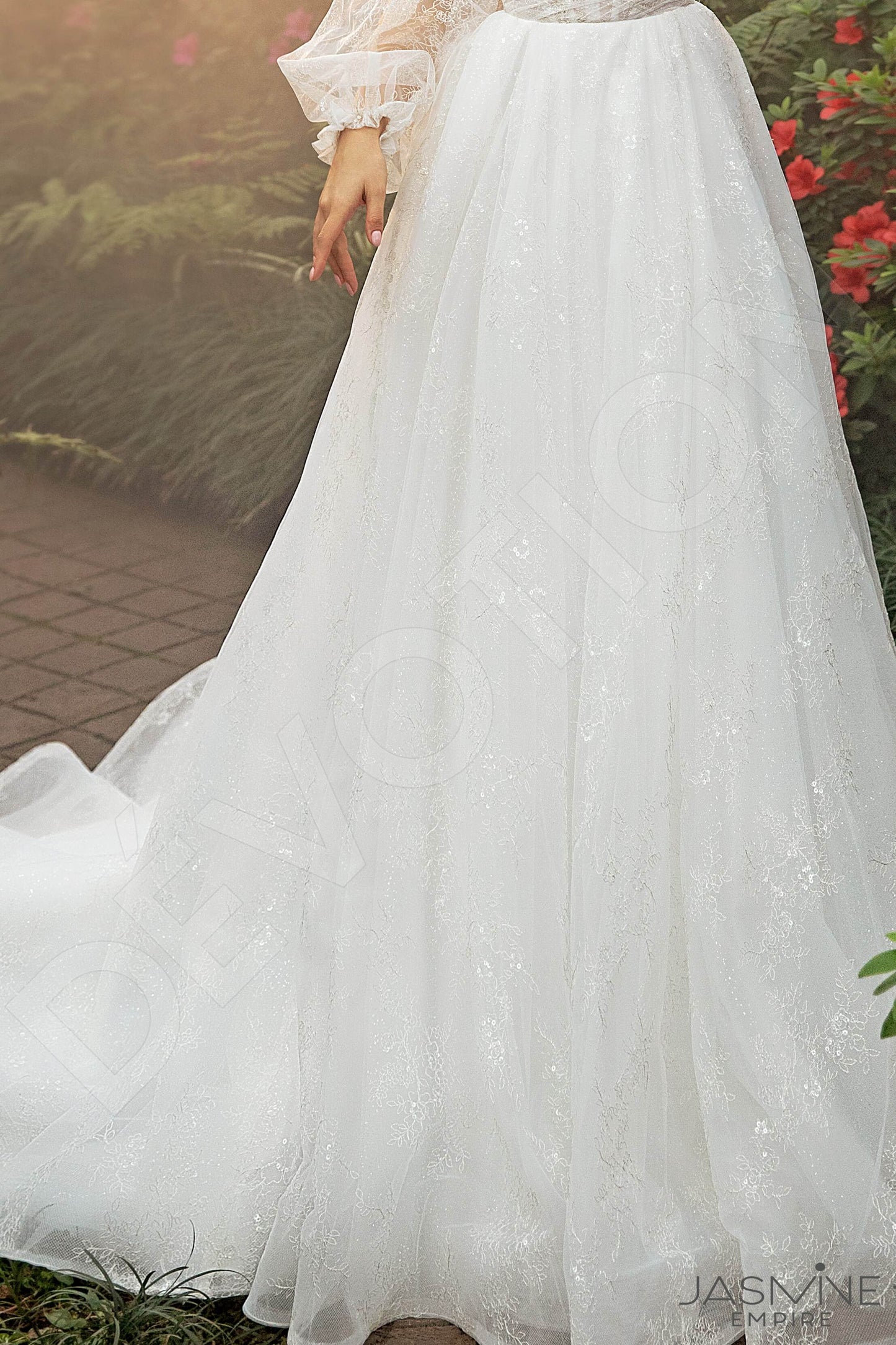 Vika Open back A-line Long sleeve Wedding Dress 7