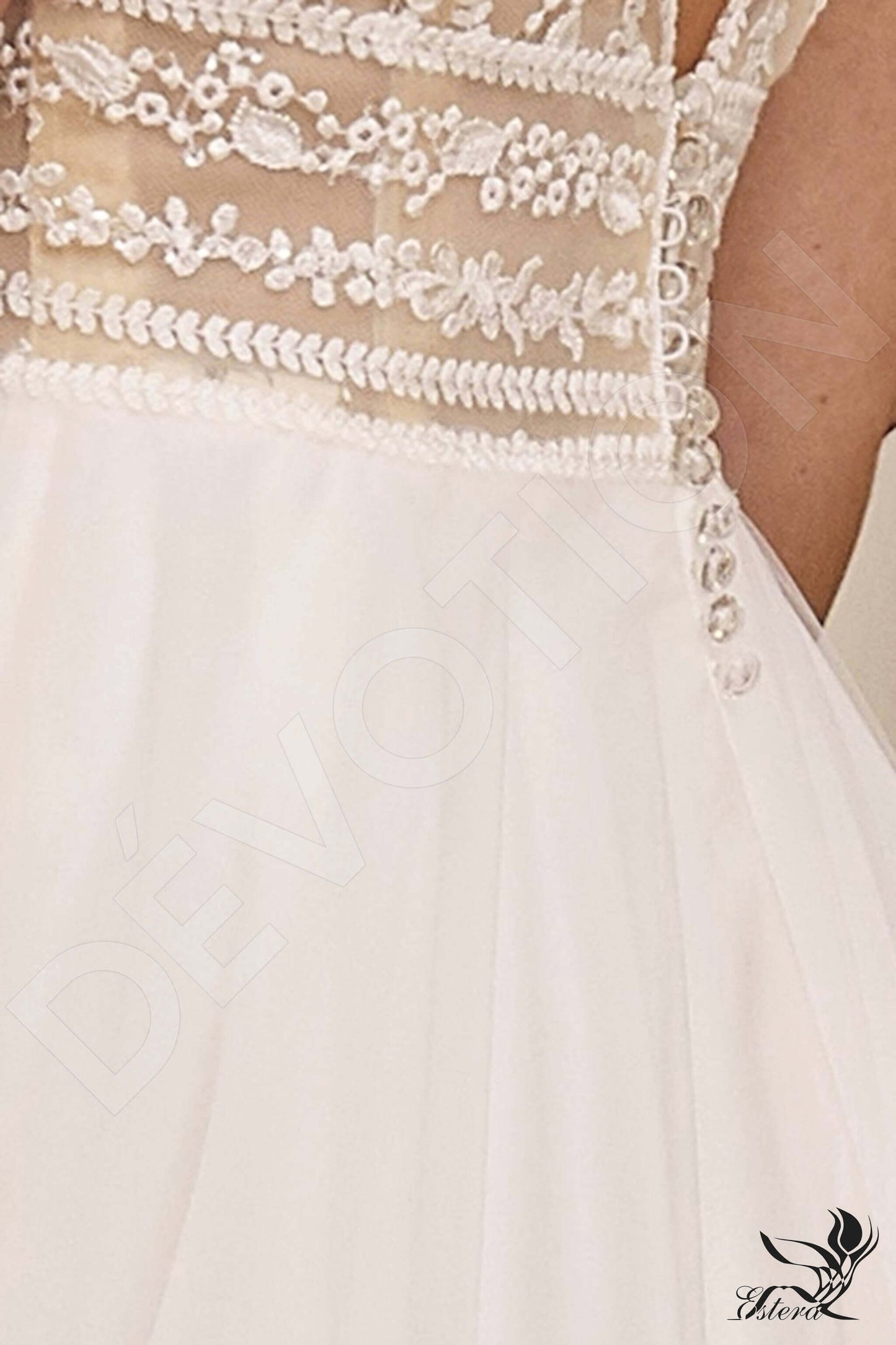 Abir Open back A-line Sleeveless Wedding Dress 5