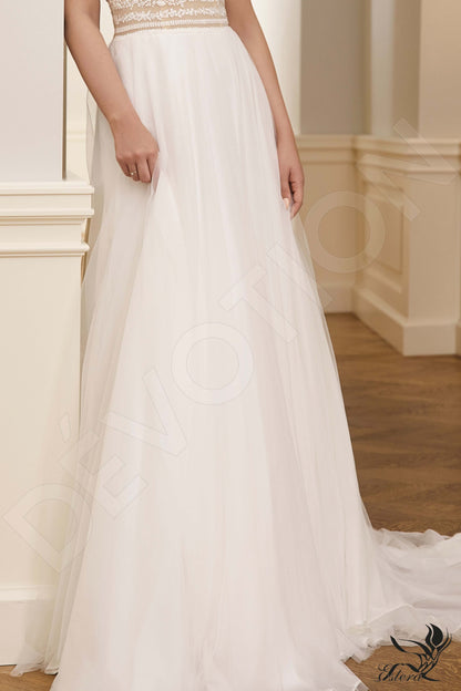 Abir Open back A-line Sleeveless Wedding Dress 7