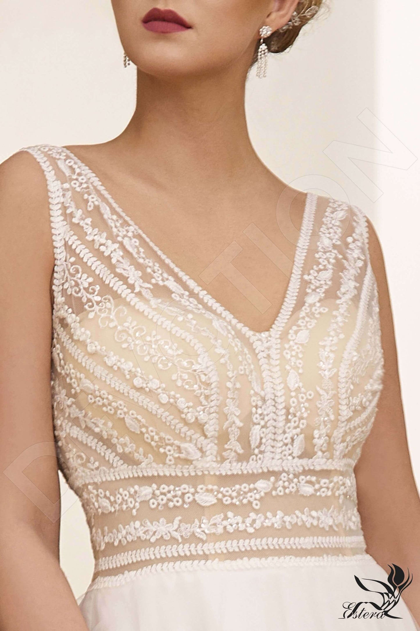 Abir Open back A-line Sleeveless Wedding Dress 6