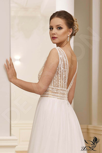 Abir Open back A-line Sleeveless Wedding Dress 3