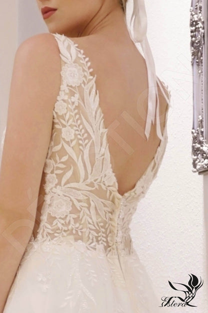 Hana Open back A-line Sleeveless Wedding Dress 6