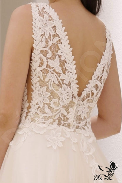 Lamis Open back A-line Sleeveless Wedding Dress 5
