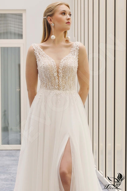 Marcela Open back A-line Sleeveless Wedding Dress 3