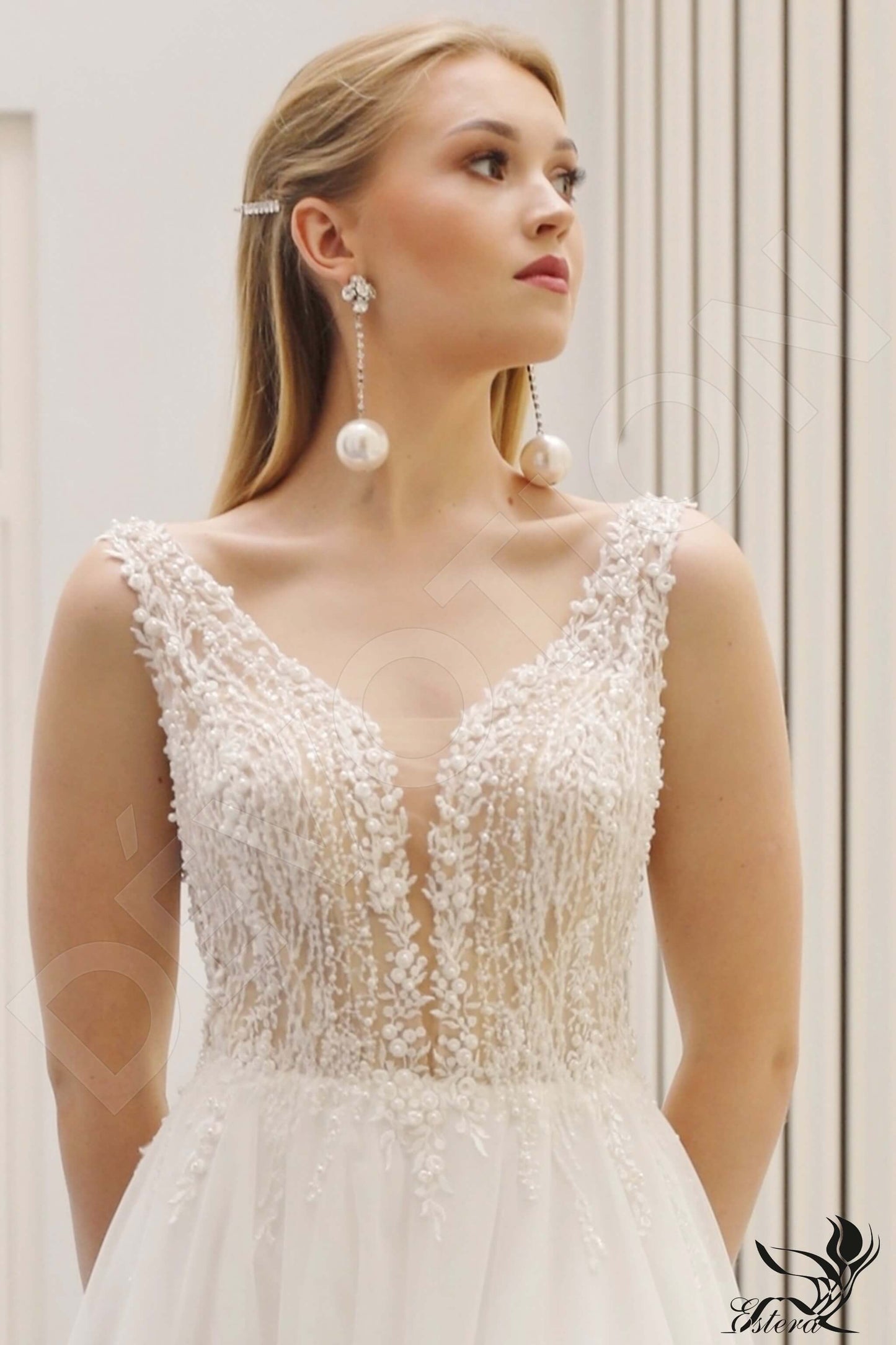 Marcela Open back A-line Sleeveless Wedding Dress 2