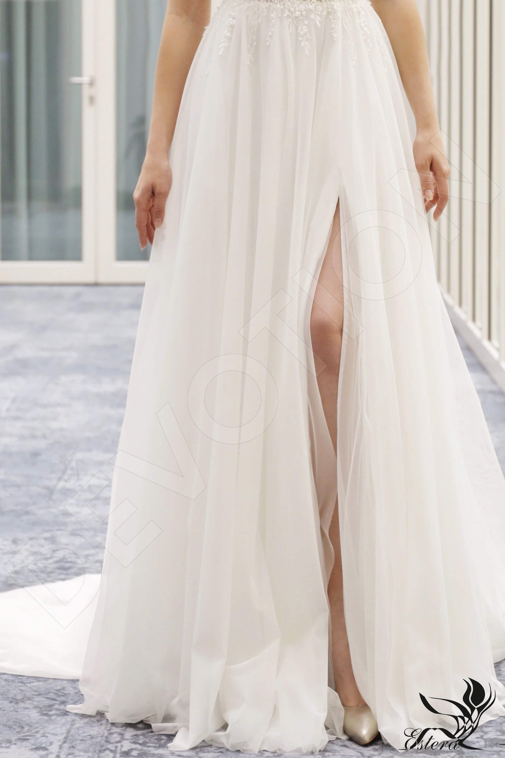 Marcela A-line V-neck Ivory Wedding dress